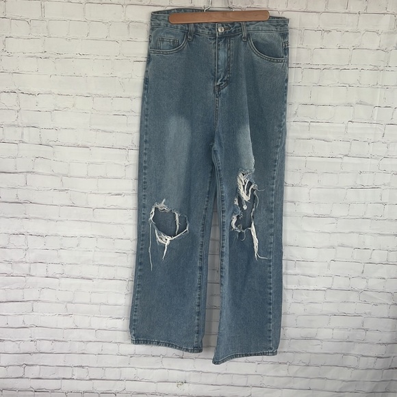 SHEIN high waisted wide legged jean size large - Picture 1 of 11